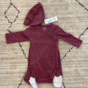 NWT- 3 piece set onesie and pant set